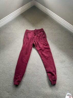 Mens Maroon Jogger Sweatpants